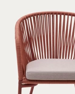 Yanet Terracotta Rope Chair With Galvanised Steel Legs | Kave Home 14 Yanet Terracotta Rope Chair With Galvanised Steel Legs | Kave Home -Quality Furniture Store CC2189J86 1D01