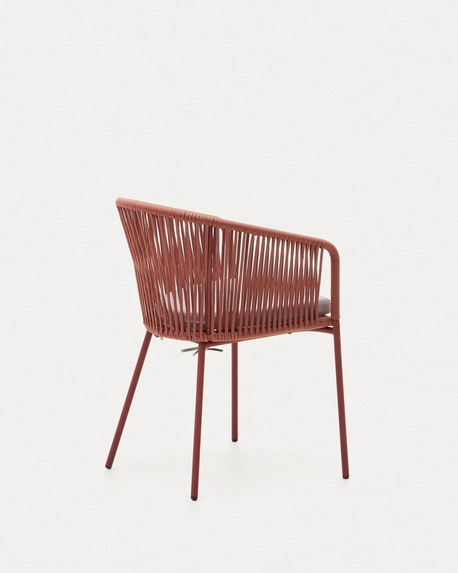 Yanet Terracotta Rope Chair With Galvanised Steel Legs | Kave Home 10 Yanet Terracotta Rope Chair With Galvanised Steel Legs | Kave Home - Image 8