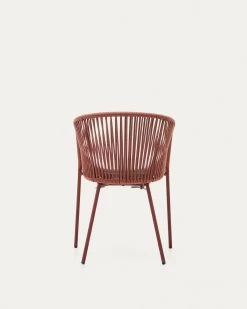 Yanet Terracotta Rope Chair With Galvanised Steel Legs | Kave Home 21 Yanet Terracotta Rope Chair With Galvanised Steel Legs | Kave Home -Quality Furniture Store CC2189J86 1V05