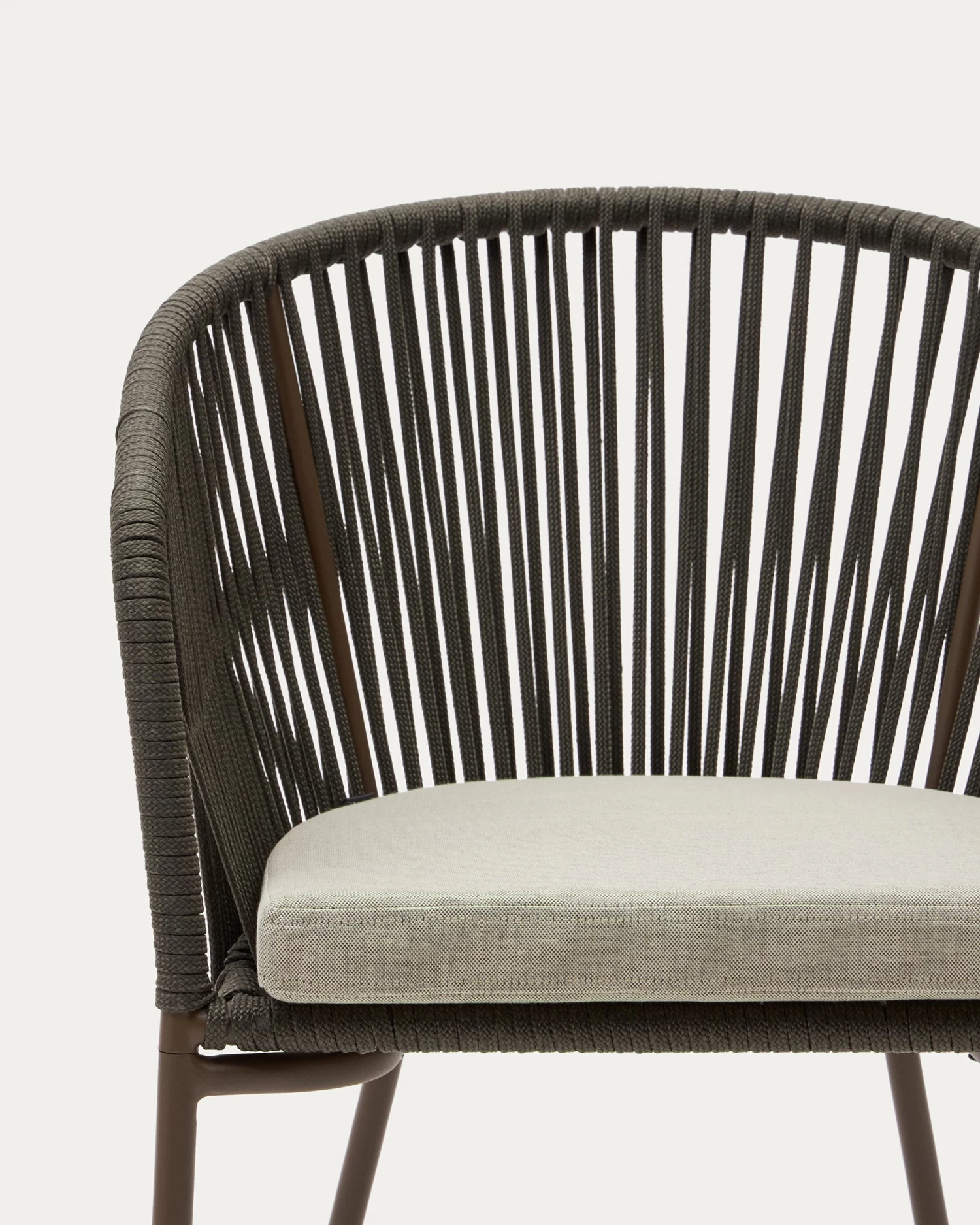 Yanet Green Rope Chair With Galvanised Steel Legs | Kave Home 5 Yanet Green Rope Chair With Galvanised Steel Legs | Kave Home - Image 3