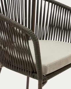 Yanet Green Rope Chair With Galvanised Steel Legs | Kave Home 16 Yanet Green Rope Chair With Galvanised Steel Legs | Kave Home -Quality Furniture Store CC2190J19 1D02