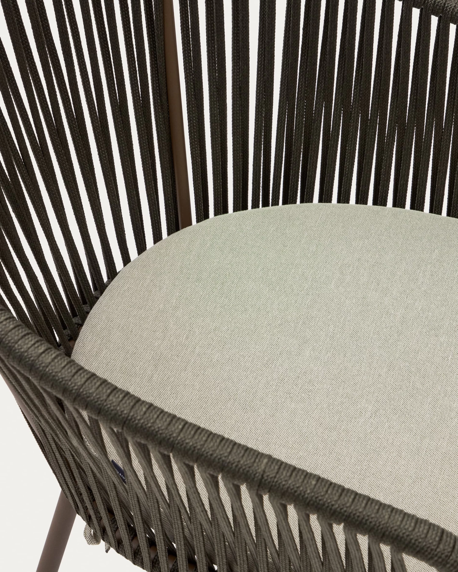 Yanet Green Rope Chair With Galvanised Steel Legs | Kave Home 9 Yanet Green Rope Chair With Galvanised Steel Legs | Kave Home - Image 7