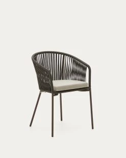 Yanet Green Rope Chair With Galvanised Steel Legs | Kave Home