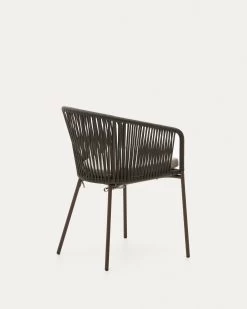 Yanet Green Rope Chair With Galvanised Steel Legs | Kave Home 19 Yanet Green Rope Chair With Galvanised Steel Legs | Kave Home -Quality Furniture Store CC2190J19 1V03
