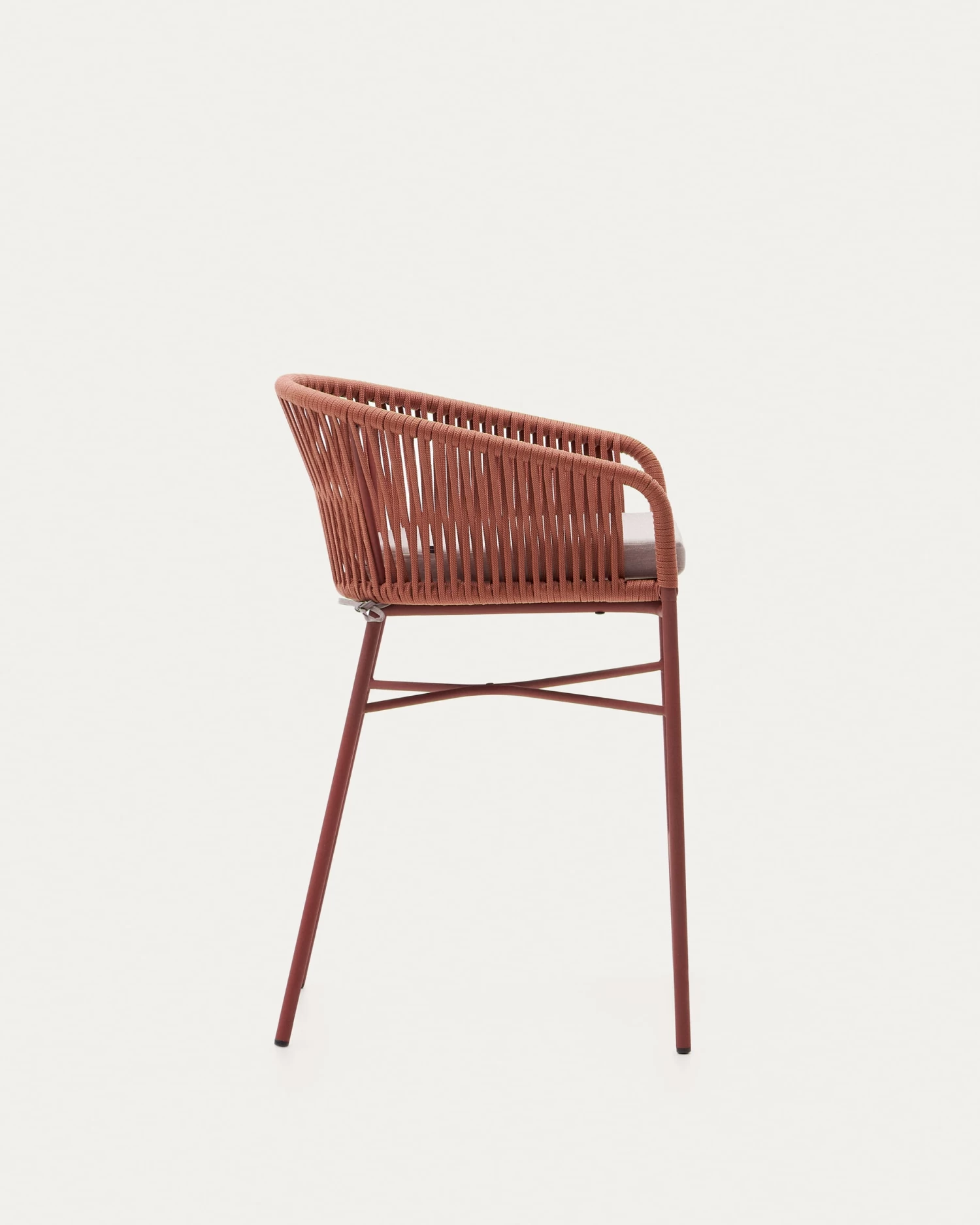 Yanet Stackable Stool Made From Terracotta Cord And Galvanised Steel Height 65 Cm | Kave Home 8 Yanet Stackable Stool Made From Terracotta Cord And Galvanised Steel Height 65 Cm | Kave Home - Image 6