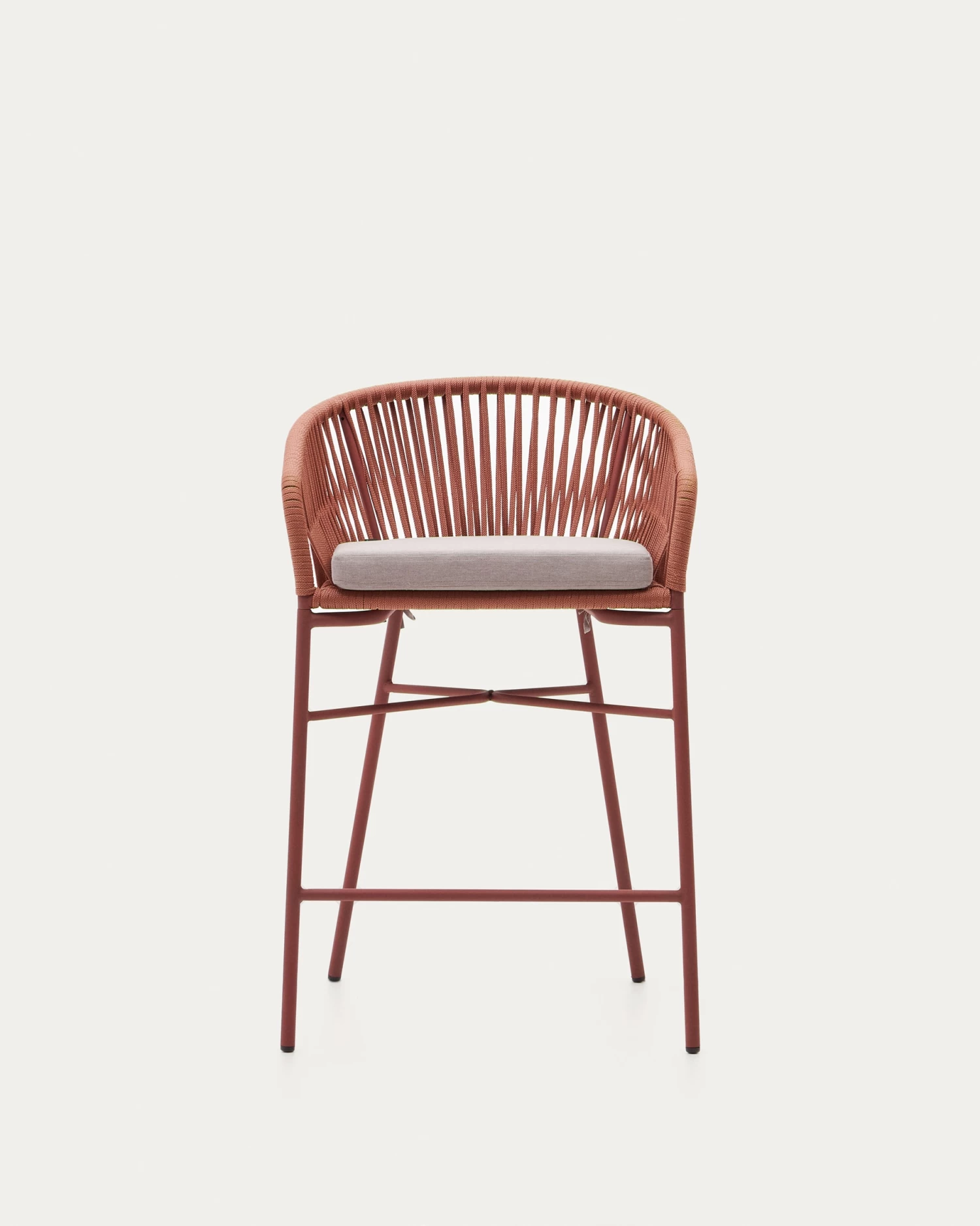 Yanet Stackable Stool Made From Terracotta Cord And Galvanised Steel Height 65 Cm | Kave Home 10 Yanet Stackable Stool Made From Terracotta Cord And Galvanised Steel Height 65 Cm | Kave Home - Image 8