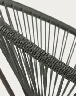 Samantha Armchair With Green Cord And Galvanised Steel. | Kave Home 15 Samantha Armchair With Green Cord And Galvanised Steel. | Kave Home -Quality Furniture Store CC2195J19 1D02