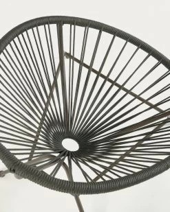 Samantha Armchair With Green Cord And Galvanised Steel. | Kave Home 17 Samantha Armchair With Green Cord And Galvanised Steel. | Kave Home -Quality Furniture Store CC2195J19 1D03