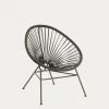 Samantha Armchair With Green Cord And Galvanised Steel. | Kave Home 2 Samantha Armchair With Green Cord And Galvanised Steel. | Kave Home -Quality Furniture Store CC2195J19 1V01