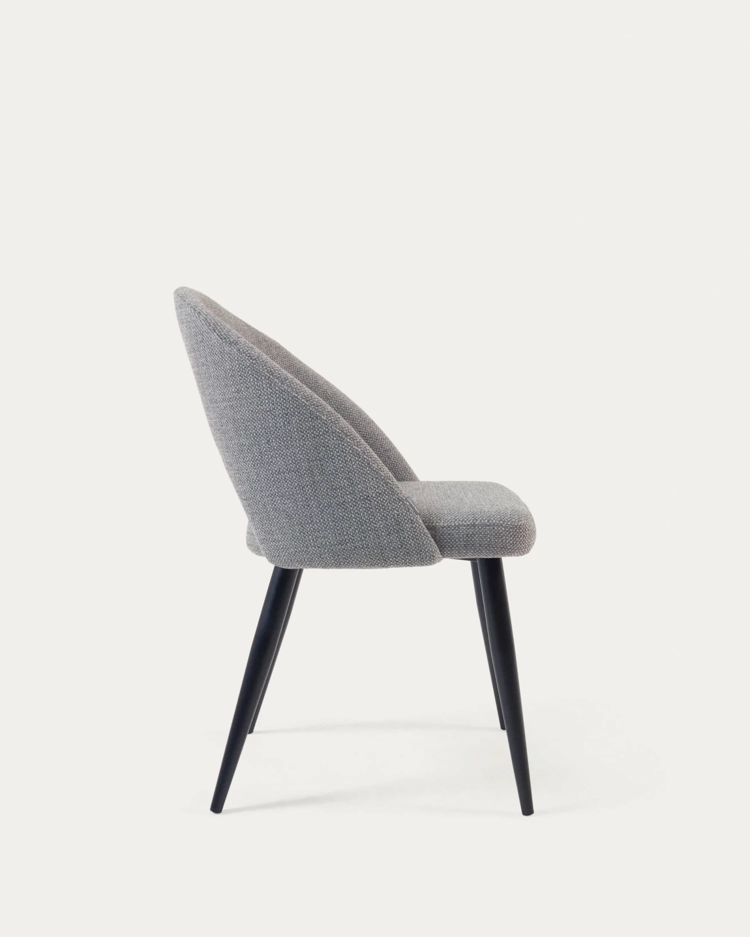 Grey Mael Chair With Steel Legs With Black Finish | Kave Home 8 Grey Mael Chair With Steel Legs With Black Finish | Kave Home - Image 6