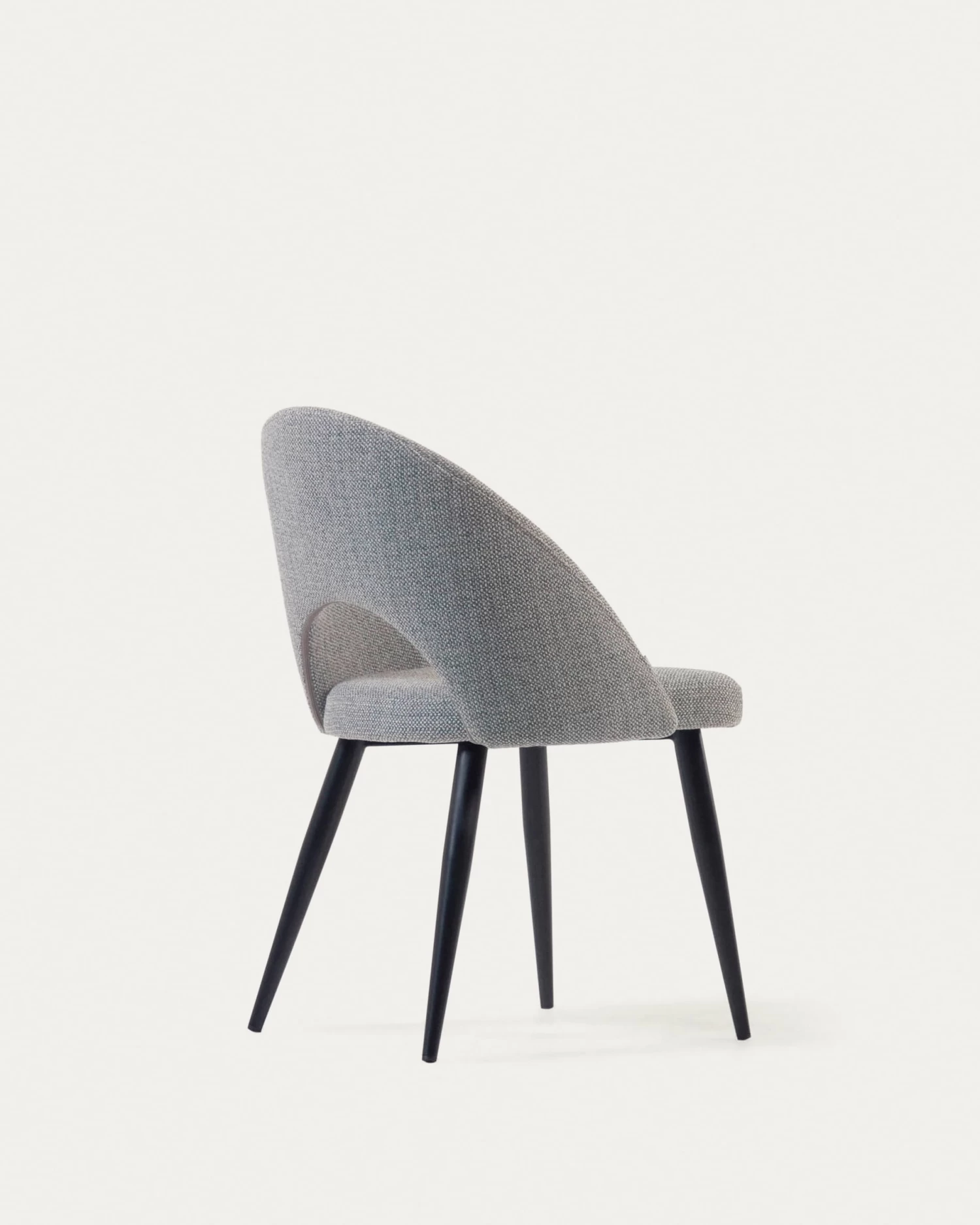 Grey Mael Chair With Steel Legs With Black Finish | Kave Home 9 Grey Mael Chair With Steel Legs With Black Finish | Kave Home - Image 7
