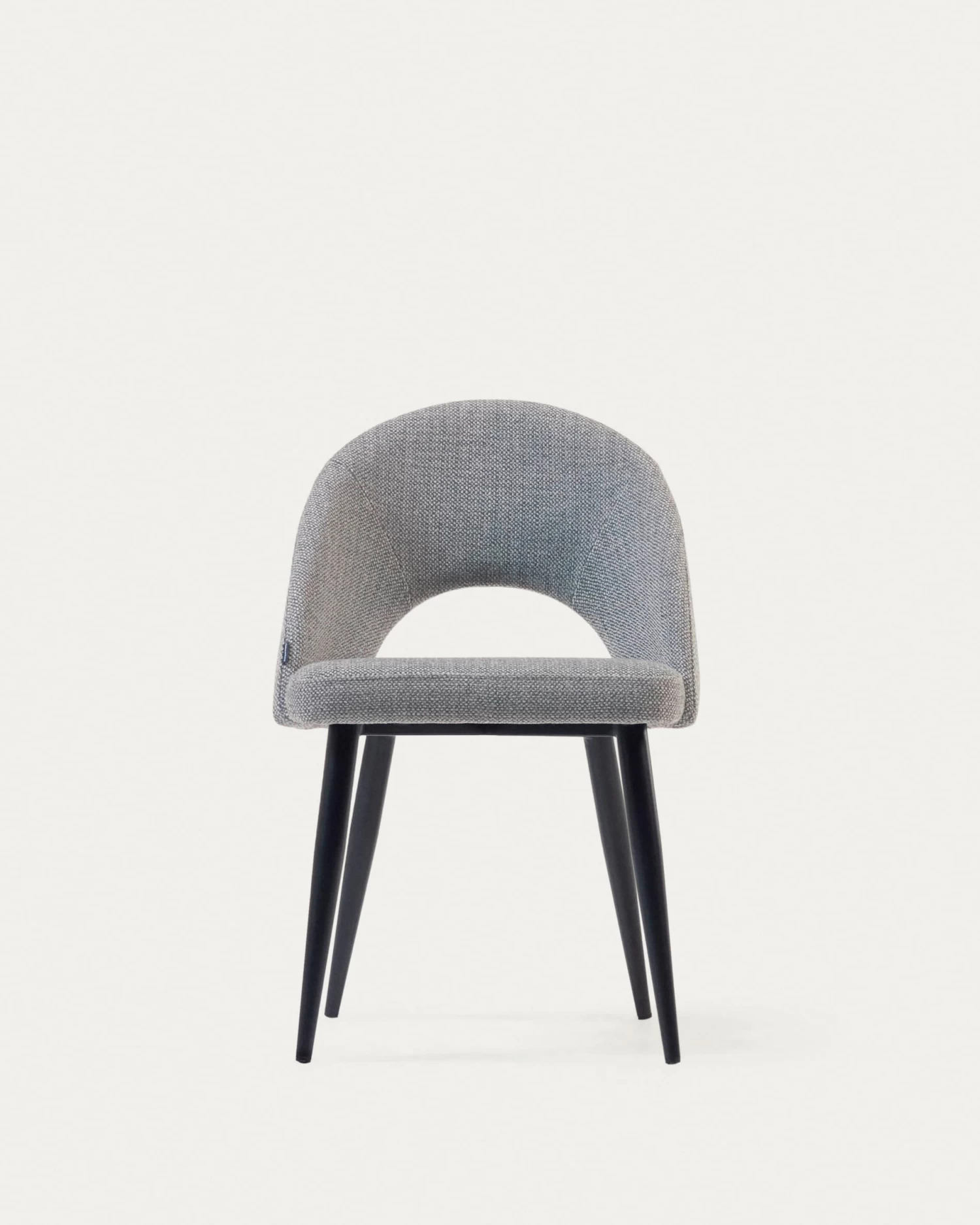 Grey Mael Chair With Steel Legs With Black Finish | Kave Home 10 Grey Mael Chair With Steel Legs With Black Finish | Kave Home - Image 8