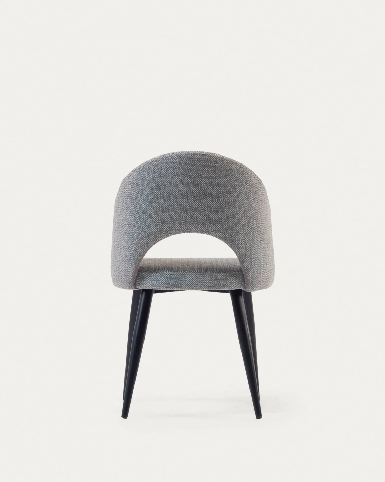 Grey Mael Chair With Steel Legs With Black Finish | Kave Home 11 Grey Mael Chair With Steel Legs With Black Finish | Kave Home - Image 9