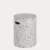 Jenell Outdoor Terrazzo Footrest In White à 35 Cm | Kave Home 1 Jenell Outdoor Terrazzo Footrest In White à 35 Cm | Kave Home -Quality Furniture Store CC2221PR05 1V01