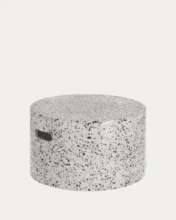 Jenell Outdoor Terrazzo Coffee Table In White Ã 52 Cm | Kave Home