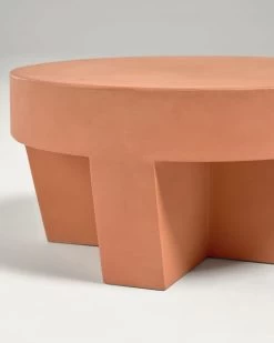 Vilena Round Outdoor Terracotta Coffee Table Ã 60 Cm | Kave Home -Quality Furniture Store CC2226PR86 1D01
