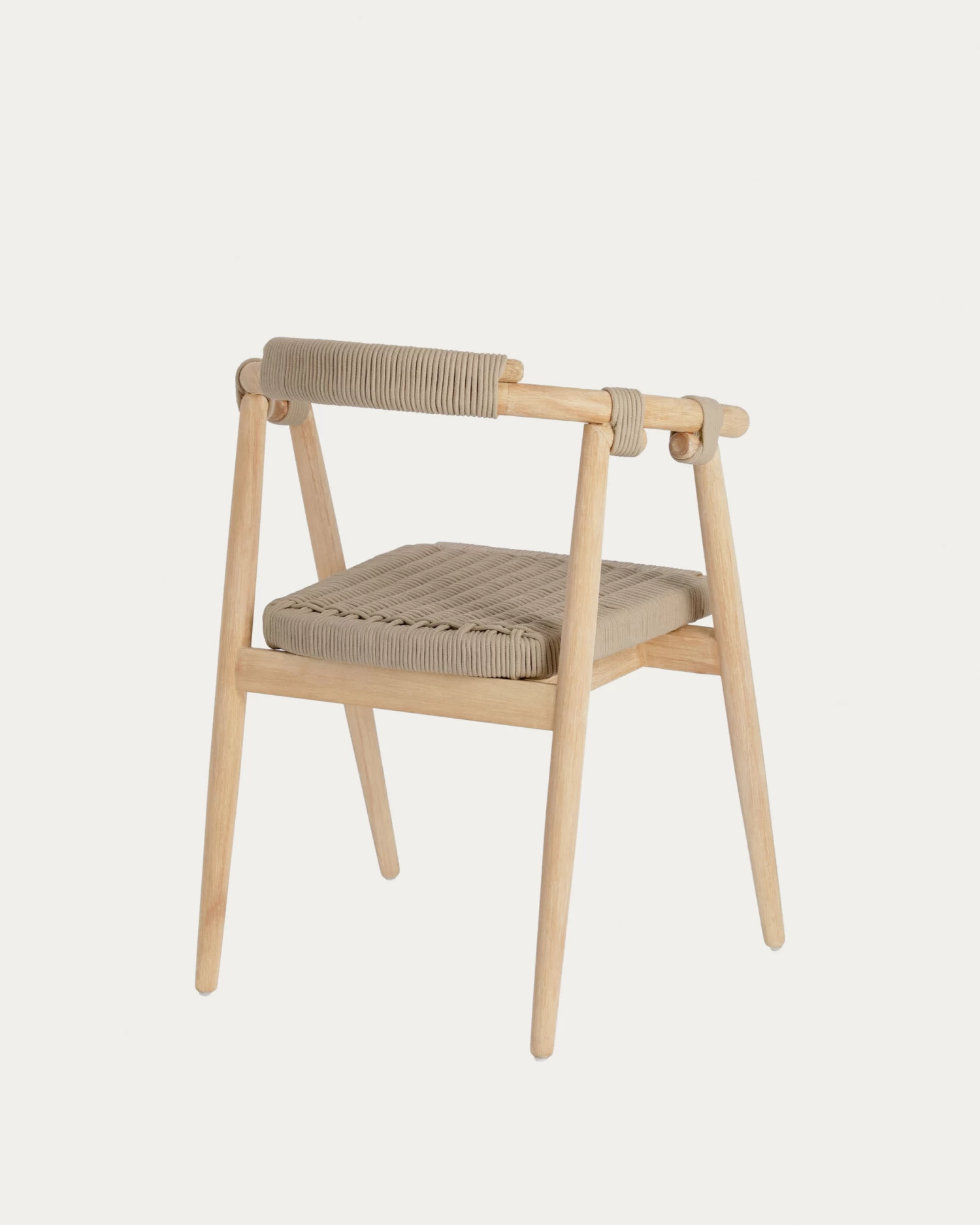Majela Stackable Chair In Solid 100% FSC Eucalyptus With Oak-effect Finish And Beige Rope | Kave Home 10 Majela Stackable Chair In Solid 100% FSC Eucalyptus With Oak-effect Finish And Beige Rope | Kave Home - Image 8