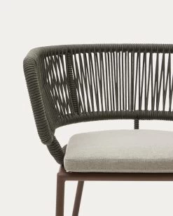 Nadin Green Cord Chair With Galvanised Steel Legs. | Kave Home 14 Nadin Green Cord Chair With Galvanised Steel Legs. | Kave Home -Quality Furniture Store CC2232J19 1D01