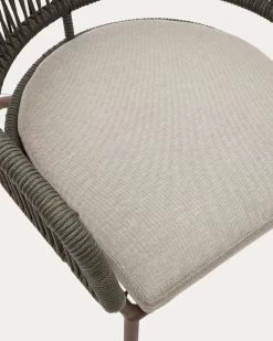 Nadin Green Cord Chair With Galvanised Steel Legs. | Kave Home 16 Nadin Green Cord Chair With Galvanised Steel Legs. | Kave Home -Quality Furniture Store CC2232J19 1D02