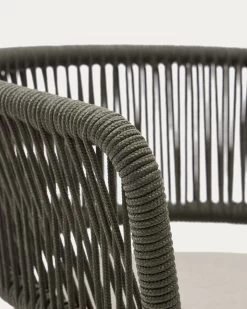 Nadin Green Cord Chair With Galvanised Steel Legs. | Kave Home 18 Nadin Green Cord Chair With Galvanised Steel Legs. | Kave Home -Quality Furniture Store CC2232J19 1D03