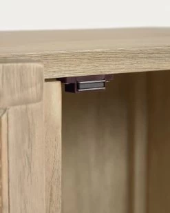 Rexit Solid Mindi Wood And Veneer Wardrobe With Rattan 90 X 160 Cm | Kave Home -Quality Furniture Store CC2250FN46 1D04