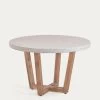 Shanelle Round Table For Two In White Terrazzo Ø 120 Cm