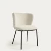 Ciselia Chair With White Fleece And Black Metal | Kave Home 1 Ciselia Chair With White Fleece And Black Metal | Kave Home -Quality Furniture Store CC3000J33 1V01