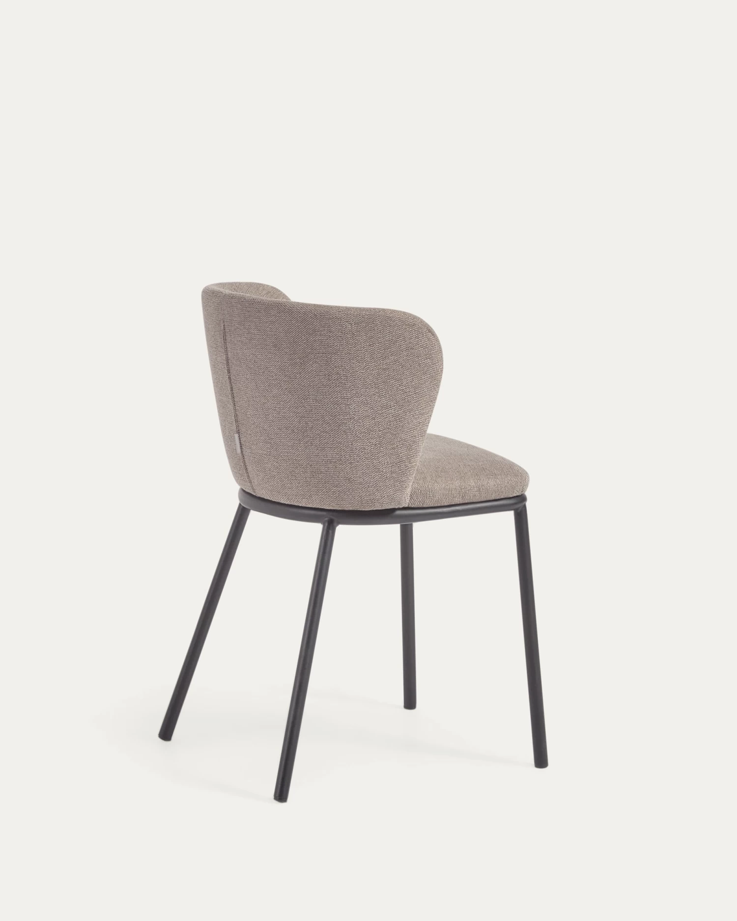 Ciselia Chair In Light Brown Chenille And Black Steel | Kave Home 9 Ciselia Chair In Light Brown Chenille And Black Steel | Kave Home - Image 7