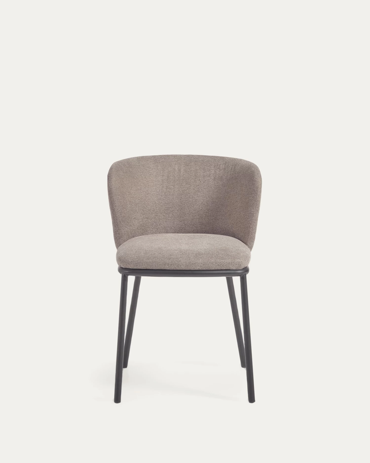 Ciselia Chair In Light Brown Chenille And Black Steel | Kave Home 10 Ciselia Chair In Light Brown Chenille And Black Steel | Kave Home - Image 8