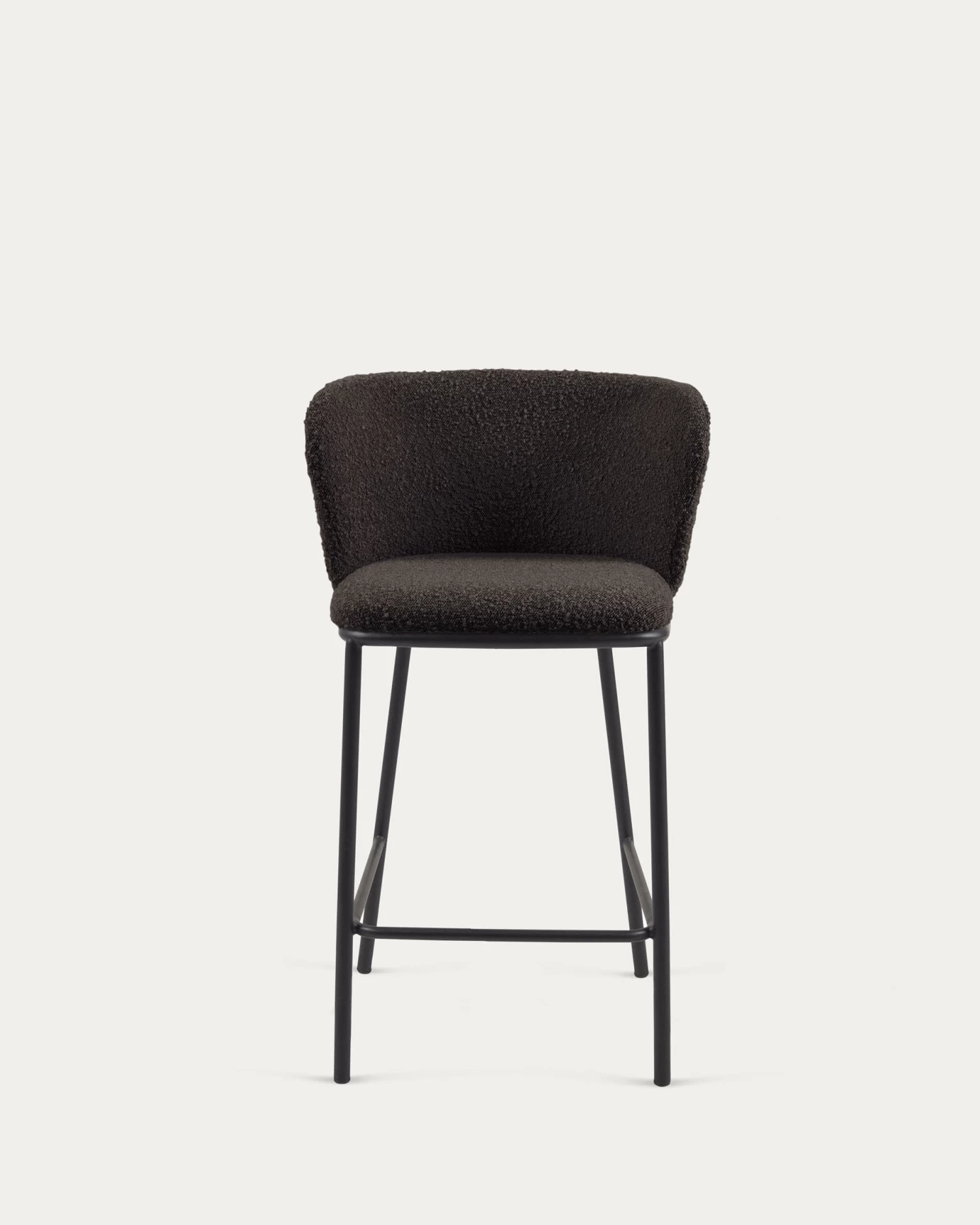 Ciselia Stool With Black Shearling And Black Metal Height 65 Cm | Kave Home 9 Ciselia Stool With Black Shearling And Black Metal Height 65 Cm | Kave Home - Image 7