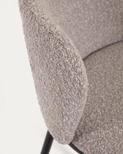 Ciselia Stool With Light Grey Shearling And Black Metal Height 65 Cm | Kave Home 13 Ciselia Stool With Light Grey Shearling And Black Metal Height 65 Cm | Kave Home -Quality Furniture Store CC3001J14H 1D01