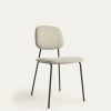Benilda Stackable Beige Chair With Oak Veneer And Steel With Black Finish | Kave Home -Quality Furniture Store CC3003KY12 1V01