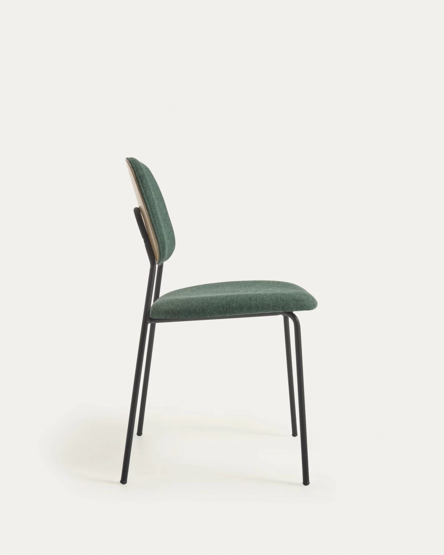 Benilda Dark Green Stackable Chair With Oak Veneer And Steel With Black Finish 8 Benilda Dark Green Stackable Chair With Oak Veneer And Steel With Black Finish - Image 6