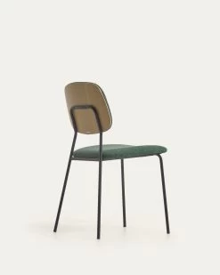 Benilda Dark Green Stackable Chair With Oak Veneer And Steel With Black Finish 17 Benilda Dark Green Stackable Chair With Oak Veneer And Steel With Black Finish -Quality Furniture Store CC3003KY19 1V03
