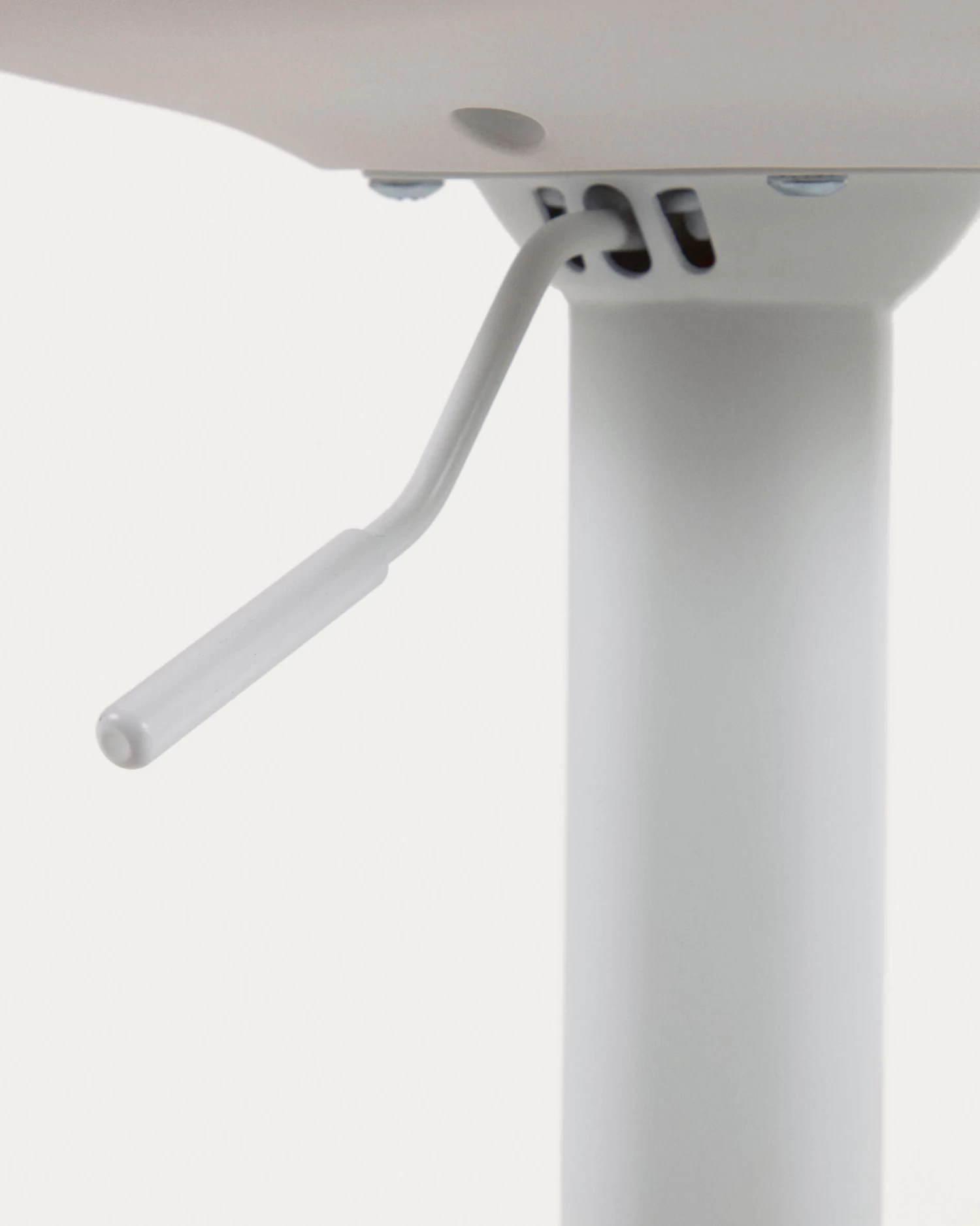 Orlando-T Barstool White Synthetic Leather And Matt White Steel 60-82 Cm | Kave Home 6 Orlando-T Barstool White Synthetic Leather And Matt White Steel 60-82 Cm | Kave Home - Image 4