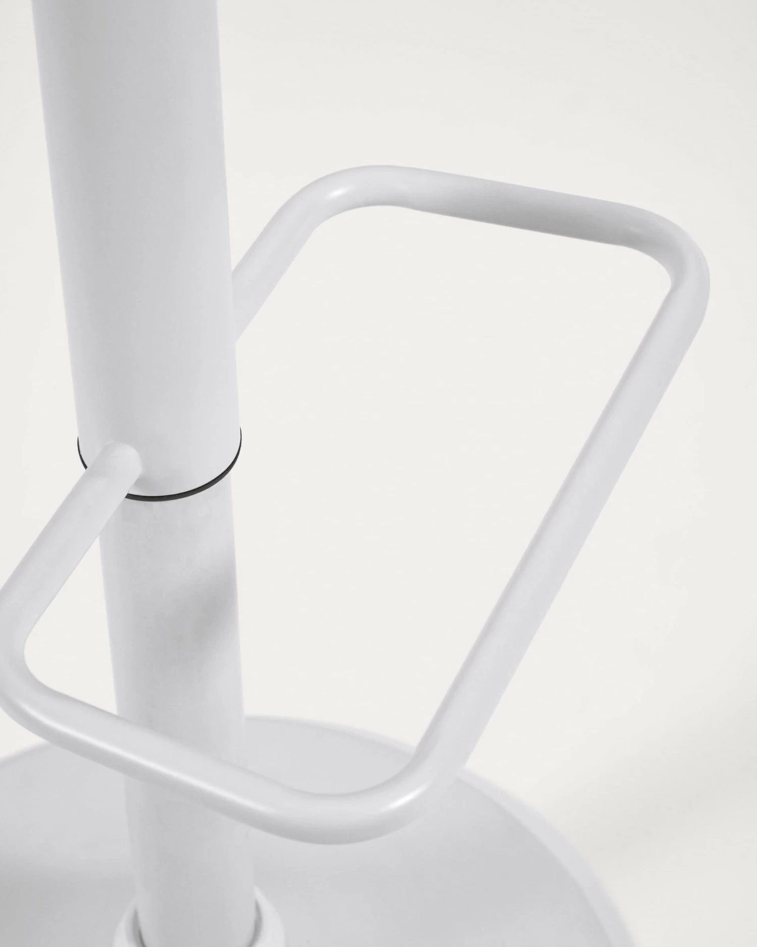 Orlando-T Barstool White Synthetic Leather And Matt White Steel 60-82 Cm | Kave Home 8 Orlando-T Barstool White Synthetic Leather And Matt White Steel 60-82 Cm | Kave Home - Image 6