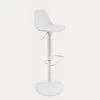 Orlando-T Barstool White Synthetic Leather And Matt White Steel 60-82 Cm | Kave Home 2 Orlando-T Barstool White Synthetic Leather And Matt White Steel 60-82 Cm | Kave Home -Quality Furniture Store CC3015U05 1V01