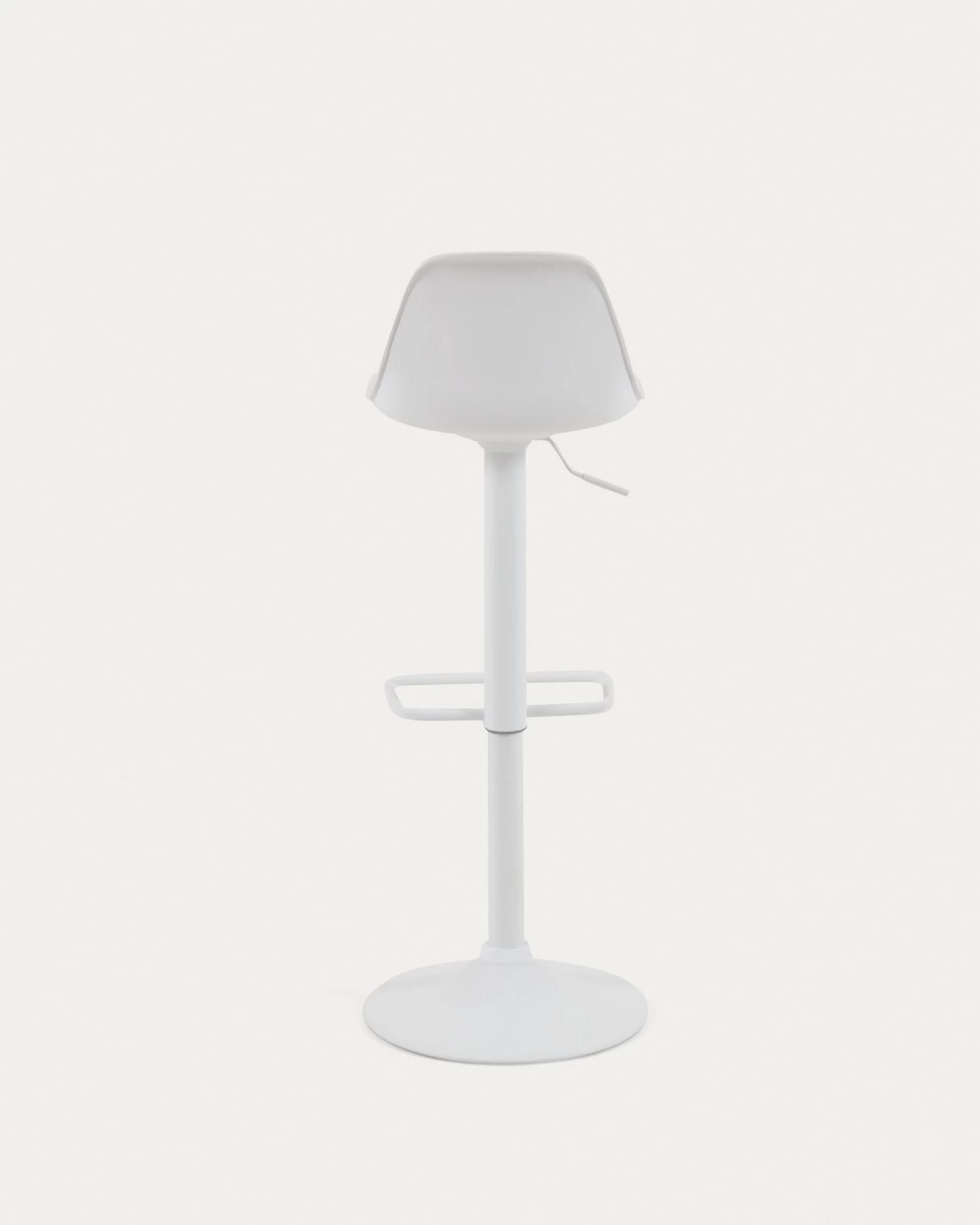 Orlando-T Barstool White Synthetic Leather And Matt White Steel 60-82 Cm | Kave Home 11 Orlando-T Barstool White Synthetic Leather And Matt White Steel 60-82 Cm | Kave Home - Image 9