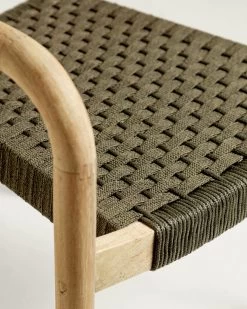 Sheryl Stackable Chair In Solid 100% FSC Eucalyptus And Green Rope | Kave Home 12 Sheryl Stackable Chair In Solid 100% FSC Eucalyptus And Green Rope | Kave Home -Quality Furniture Store CC5078J03 1D01