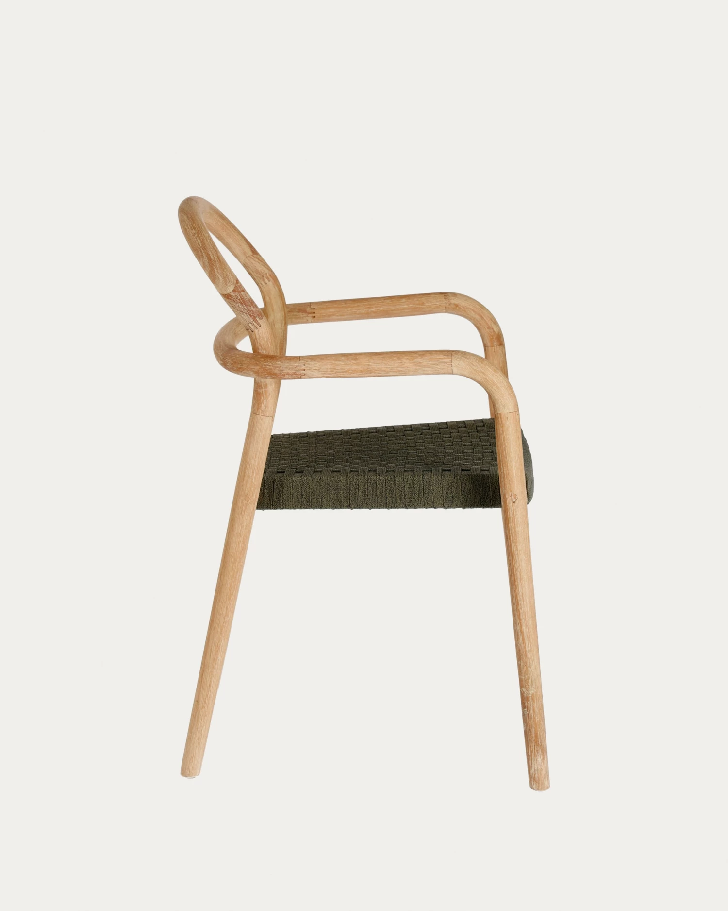 Sheryl Stackable Chair In Solid 100% FSC Eucalyptus And Green Rope | Kave Home 8 Sheryl Stackable Chair In Solid 100% FSC Eucalyptus And Green Rope | Kave Home - Image 6