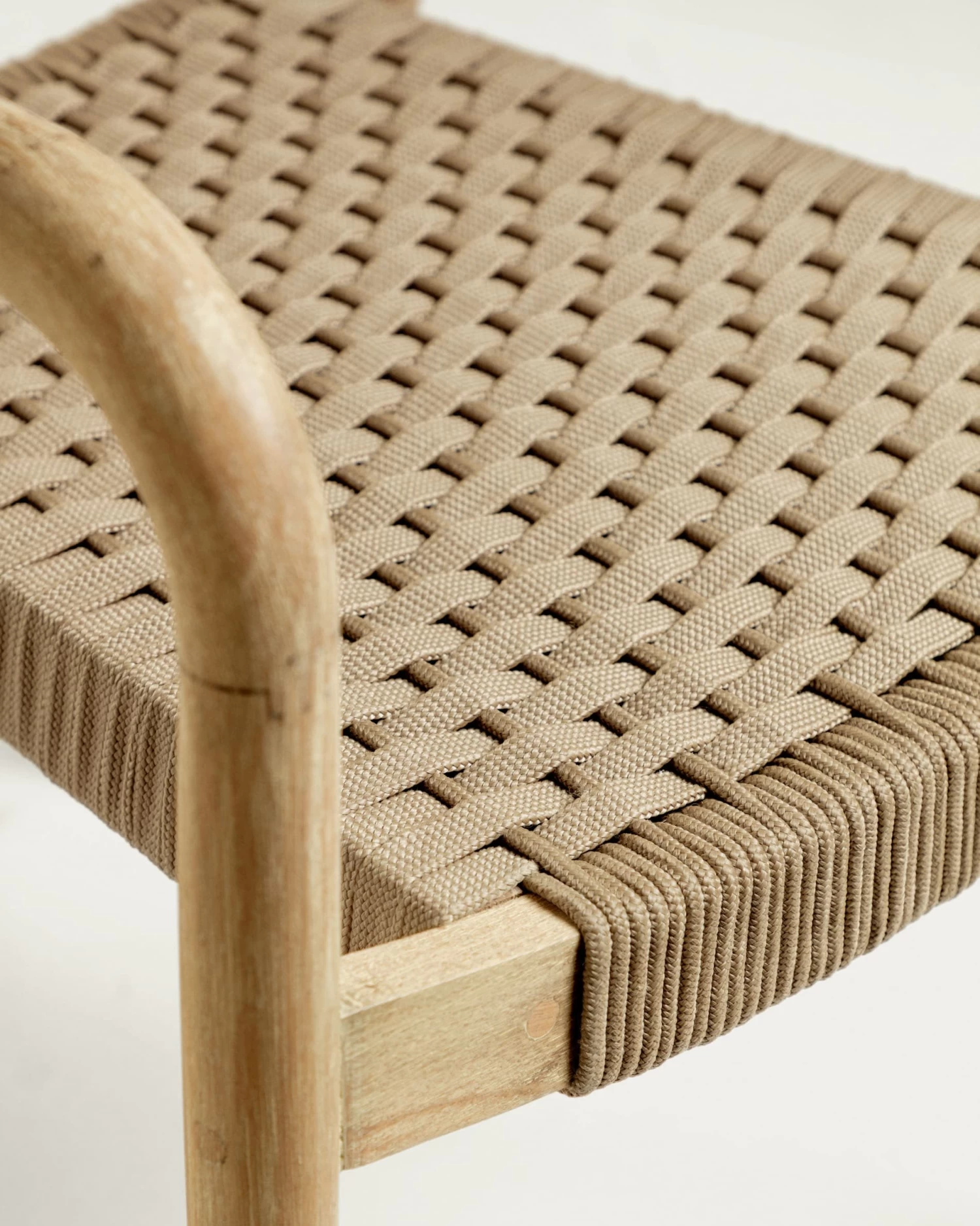 Sheryl Stackable Chair In Solid 100% FSC Eucalyptus And Beige Rope | Kave Home 5 Sheryl Stackable Chair In Solid 100% FSC Eucalyptus And Beige Rope | Kave Home - Image 3
