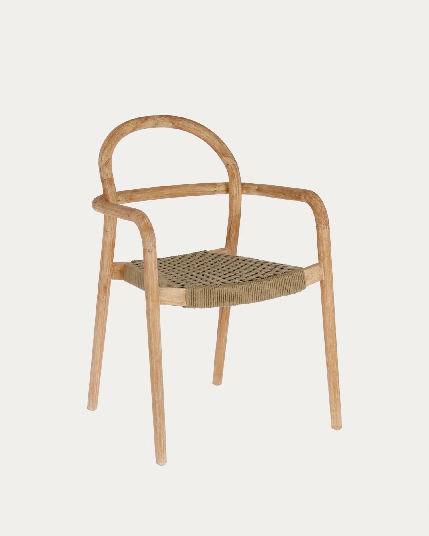 Sheryl Stackable Chair In Solid 100% FSC Eucalyptus And Beige Rope | Kave Home 3 Sheryl Stackable Chair In Solid 100% FSC Eucalyptus And Beige Rope | Kave Home