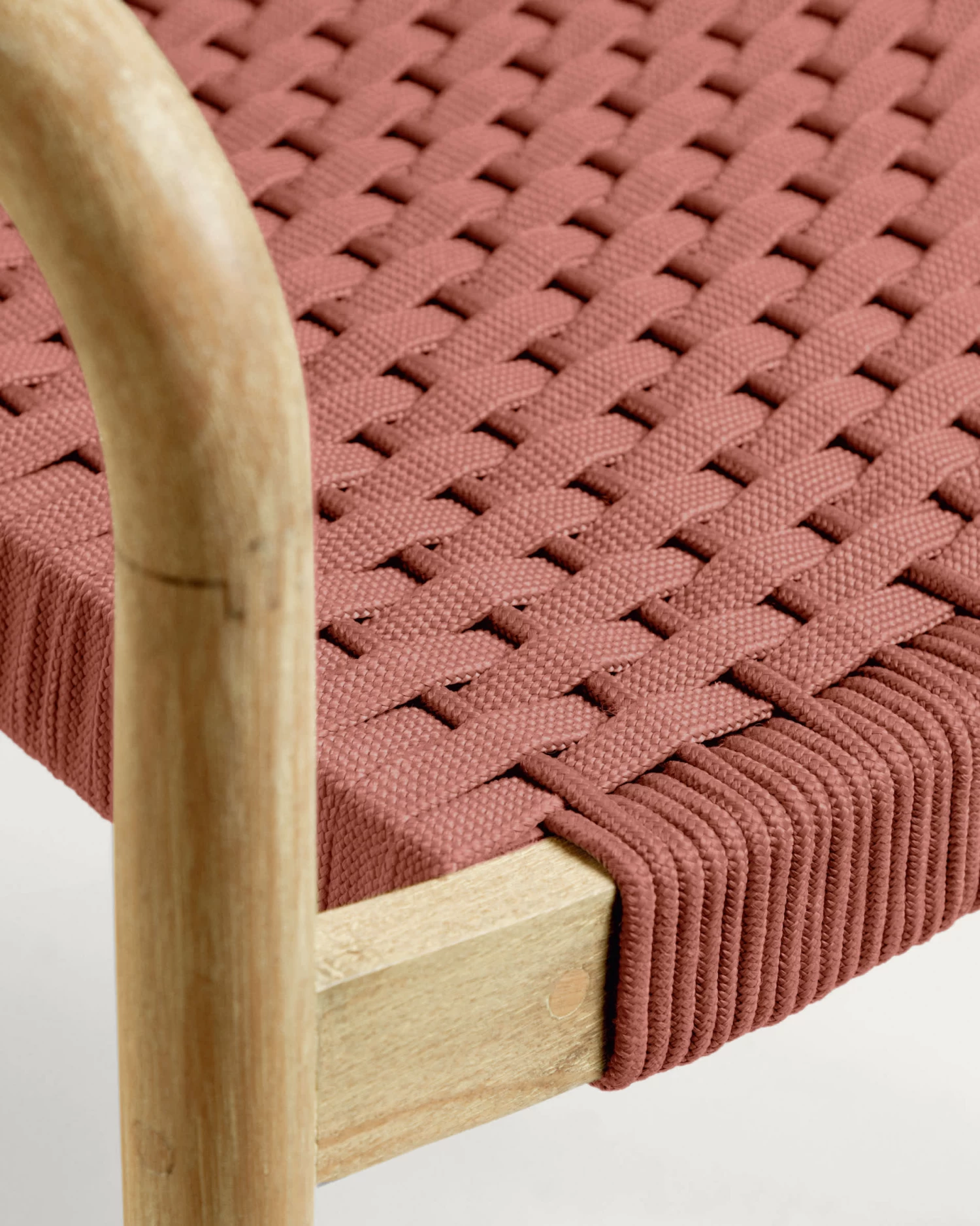 Sheryl Stackable Chair In Solid 100% FSC Eucalyptus And Terracotta Rope | Kave Home 5 Sheryl Stackable Chair In Solid 100% FSC Eucalyptus And Terracotta Rope | Kave Home - Image 3