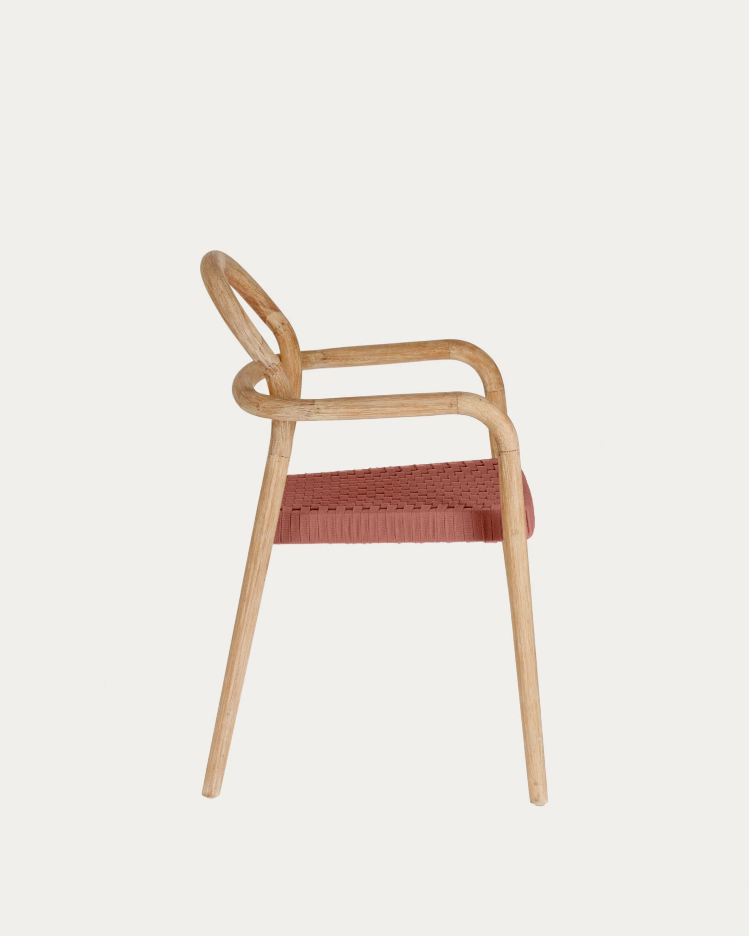 Sheryl Stackable Chair In Solid 100% FSC Eucalyptus And Terracotta Rope | Kave Home 7 Sheryl Stackable Chair In Solid 100% FSC Eucalyptus And Terracotta Rope | Kave Home - Image 5