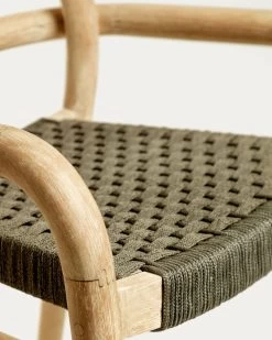 Sheryl Stool Made From Solid Eucalyptus And Green Cord 79 Cm FSC 100% | Kave Home 16 Sheryl Stool Made From Solid Eucalyptus And Green Cord 79 Cm FSC 100% | Kave Home -Quality Furniture Store CC5079J03 1D02