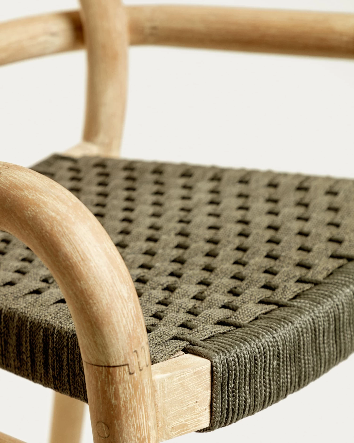 Sheryl Stool Made From Solid Eucalyptus And Green Cord 79 Cm FSC 100% | Kave Home 7 Sheryl Stool Made From Solid Eucalyptus And Green Cord 79 Cm FSC 100% | Kave Home - Image 5