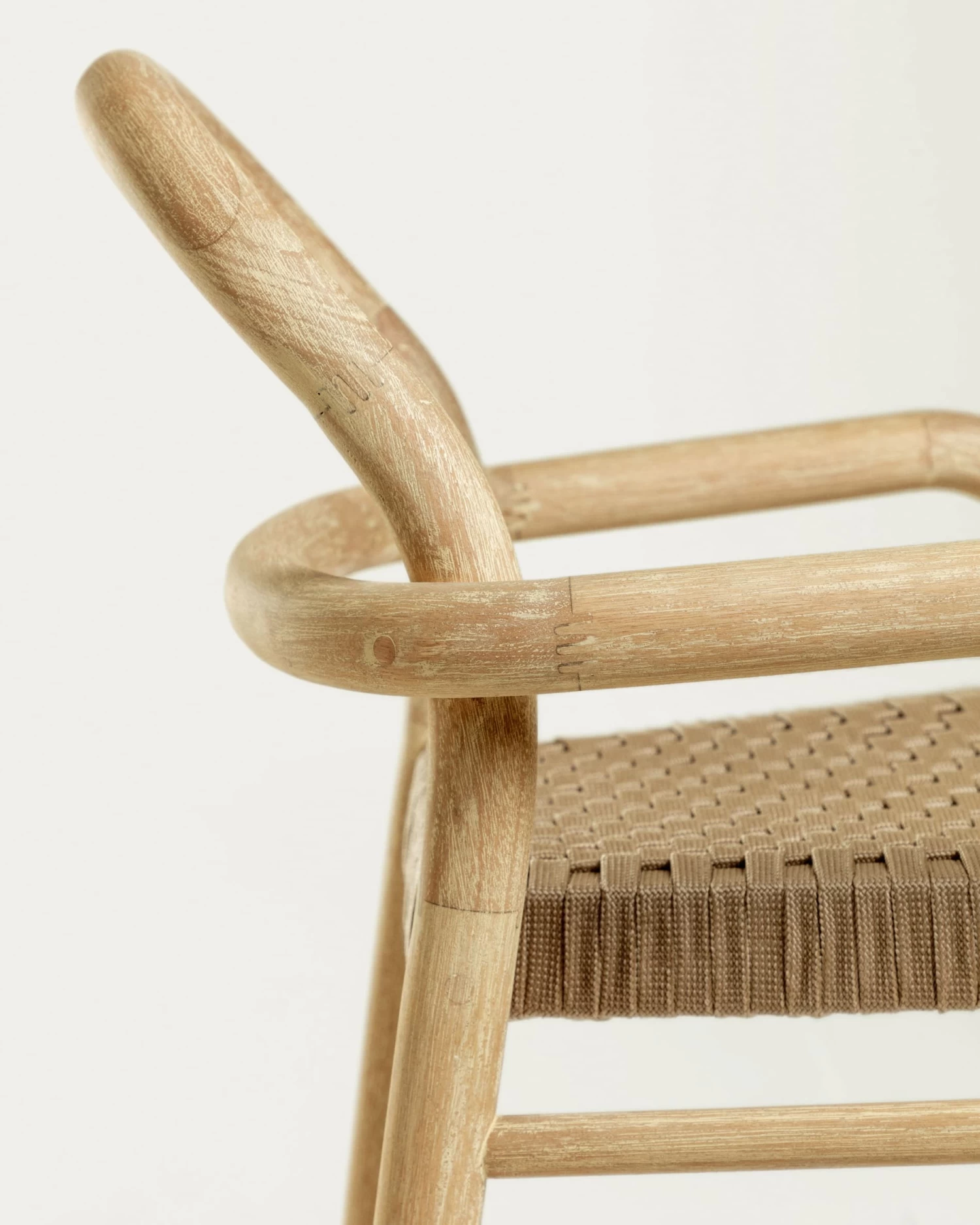 Sheryl Stool Made From Solid Eucalyptus And Beige Cord 79 Cm FSC 100% | Kave Home 9 Sheryl Stool Made From Solid Eucalyptus And Beige Cord 79 Cm FSC 100% | Kave Home - Image 7