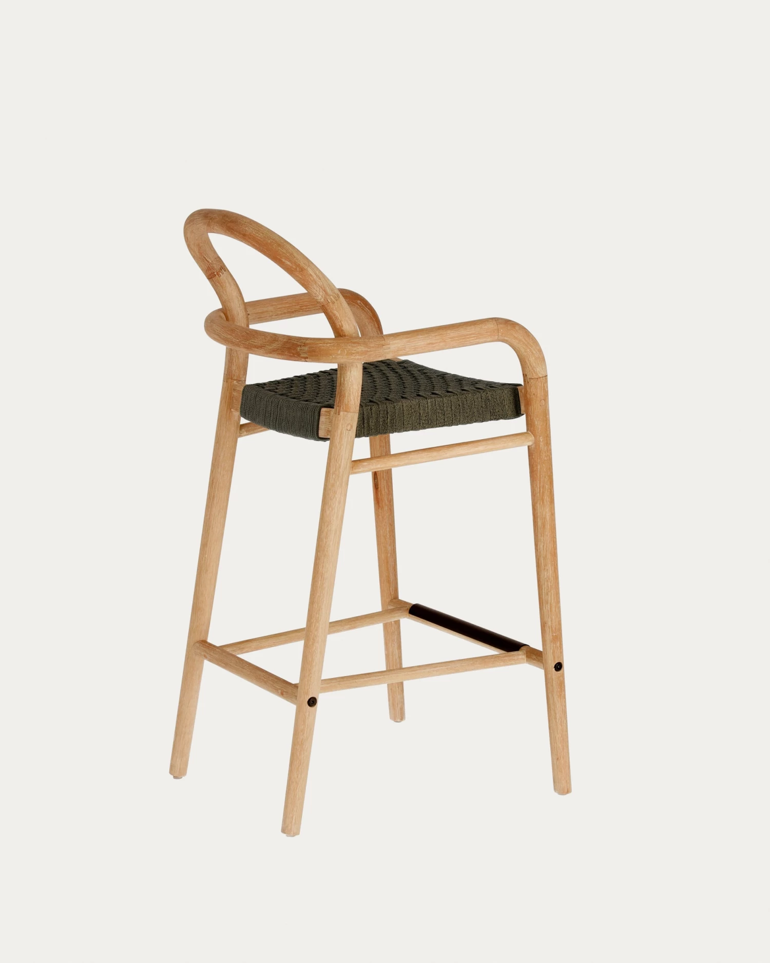 Sheryl Stool Made From Solid Eucalyptus And Green Cord 69 Cm FSC 100% | Kave Home 10 Sheryl Stool Made From Solid Eucalyptus And Green Cord 69 Cm FSC 100% | Kave Home - Image 8