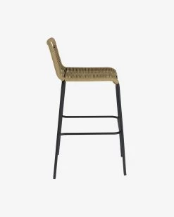 Lambton Stackable Stool In Brown Rope And Black Finish Steel 74 Cm | Kave Home 17 Lambton Stackable Stool In Brown Rope And Black Finish Steel 74 Cm | Kave Home -Quality Furniture Store CC5115J11 1V02