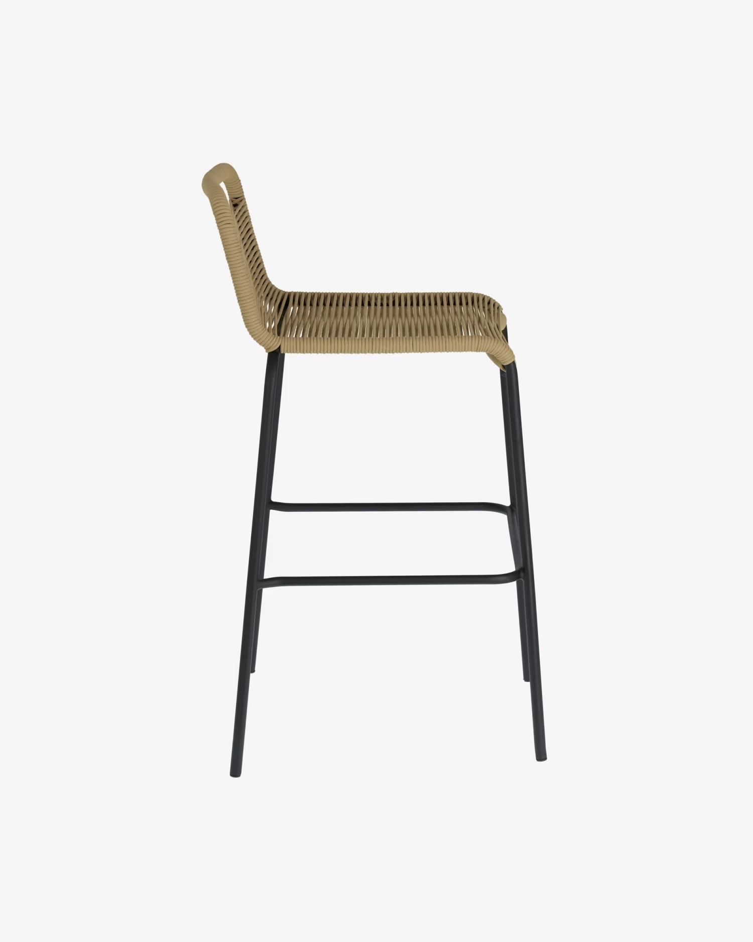 Lambton Stackable Stool In Brown Rope And Black Finish Steel 74 Cm | Kave Home 8 Lambton Stackable Stool In Brown Rope And Black Finish Steel 74 Cm | Kave Home - Image 6